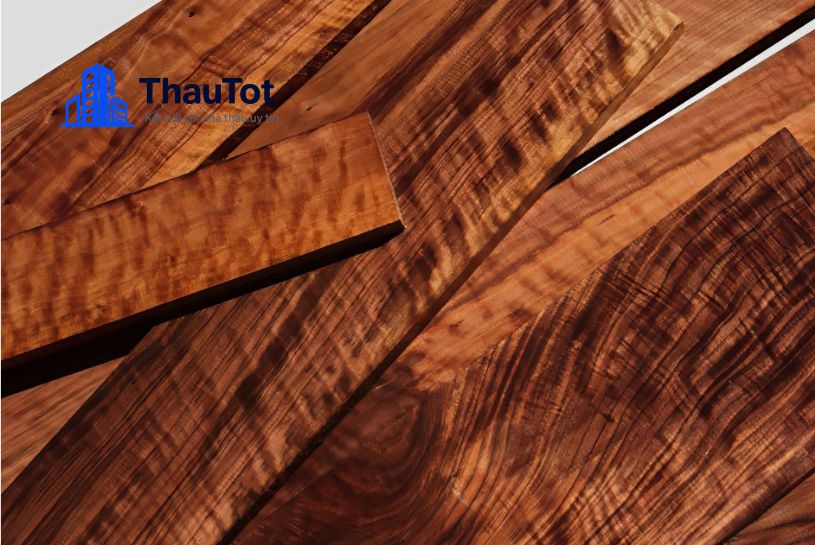 thiết kế nội thất chung cư gỗ óc chó