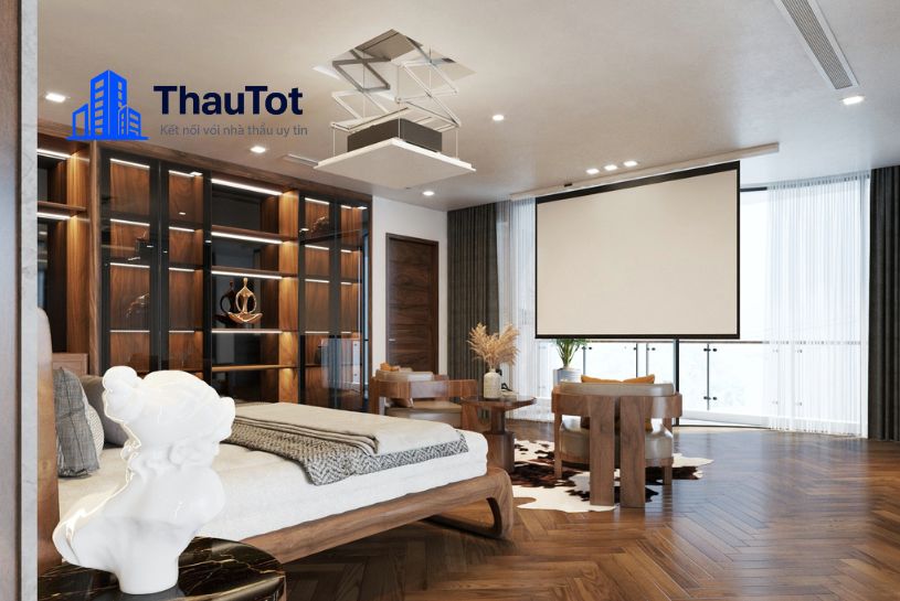 thiết kế nội thất chung cư gỗ tự nhiên