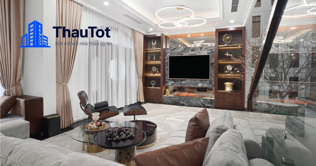 thiết kế nội thất chung cư gỗ tự nhiên