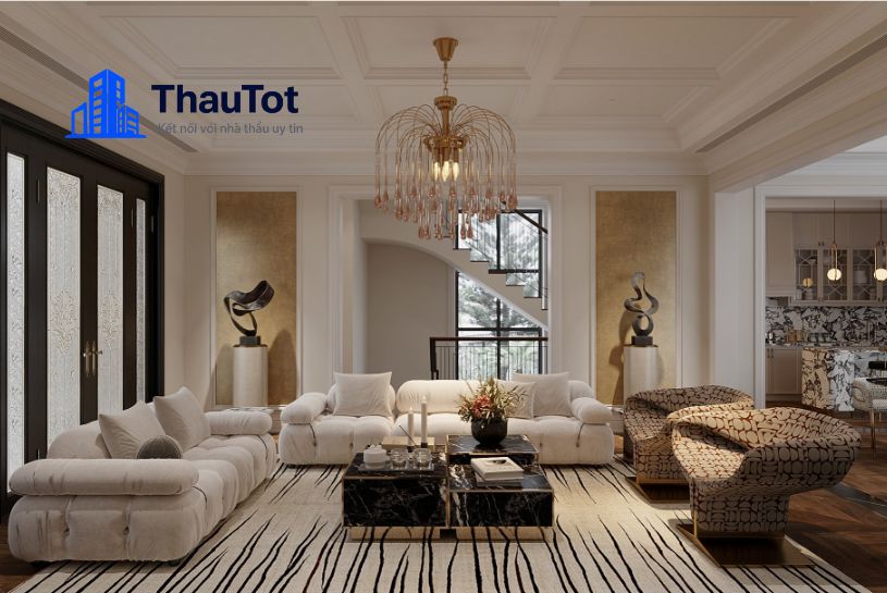 thiết kế nội thất phòng khách căn hộ