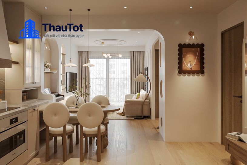 thiết kế nội thất phòng khách căn hộ