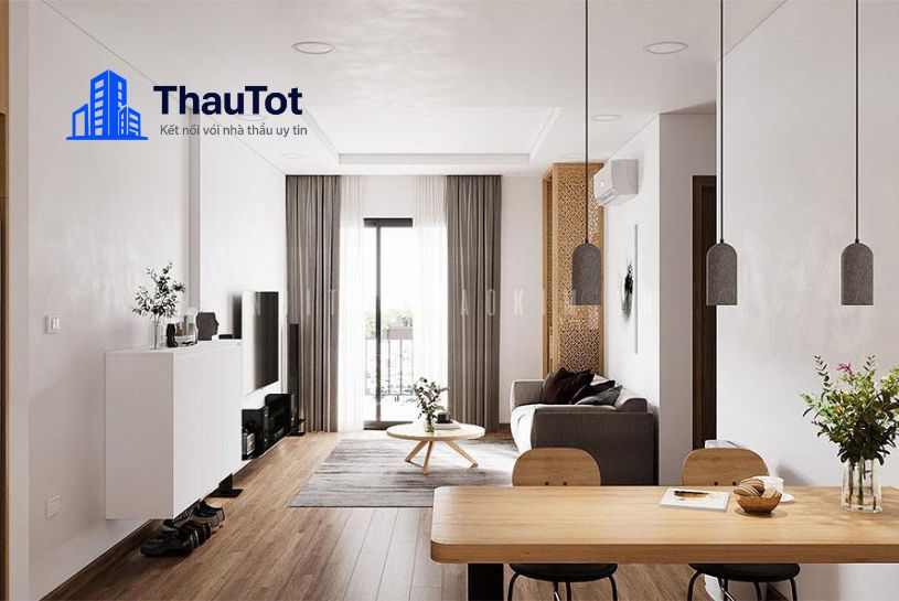thiết kế nội thất phòng khách căn hộ