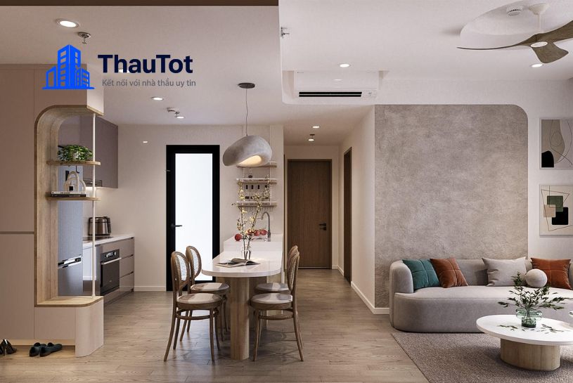 thiết kế nội thất phòng khách căn hộ