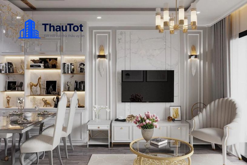 thiết kế nội thất phòng khách căn hộ