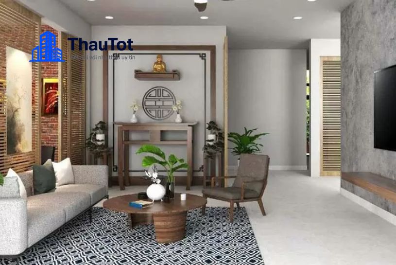 thiết kế nội thất phòng khách nhà ống