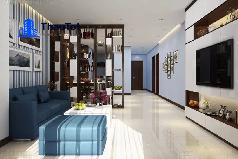 thiết kế nội thất phòng khách nhà ống