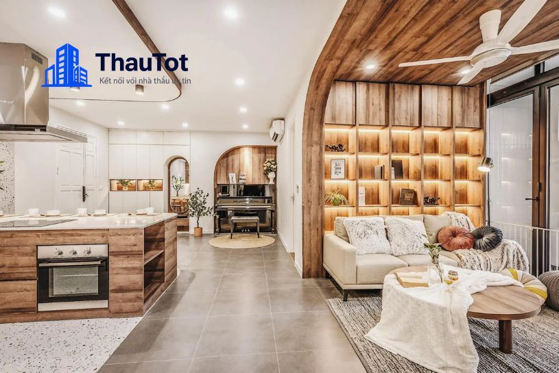thiết kế nội thất nhà bếp biệt thự