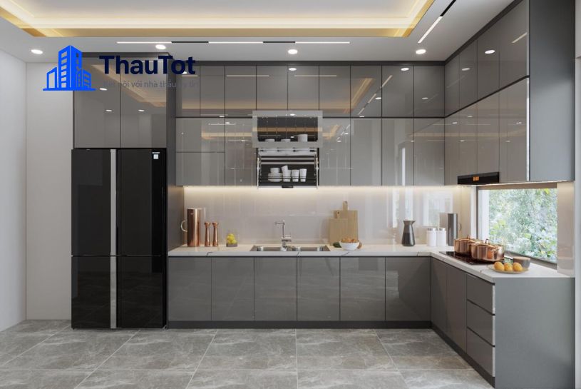 thiết kế nội thất nhà bếp biệt thự