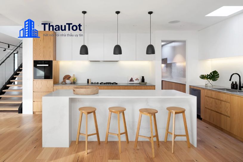 thiết kế nội thất nhà bếp biệt thự