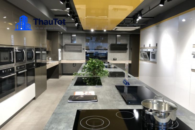 thiết kế nội thất nhà bếp biệt thự
