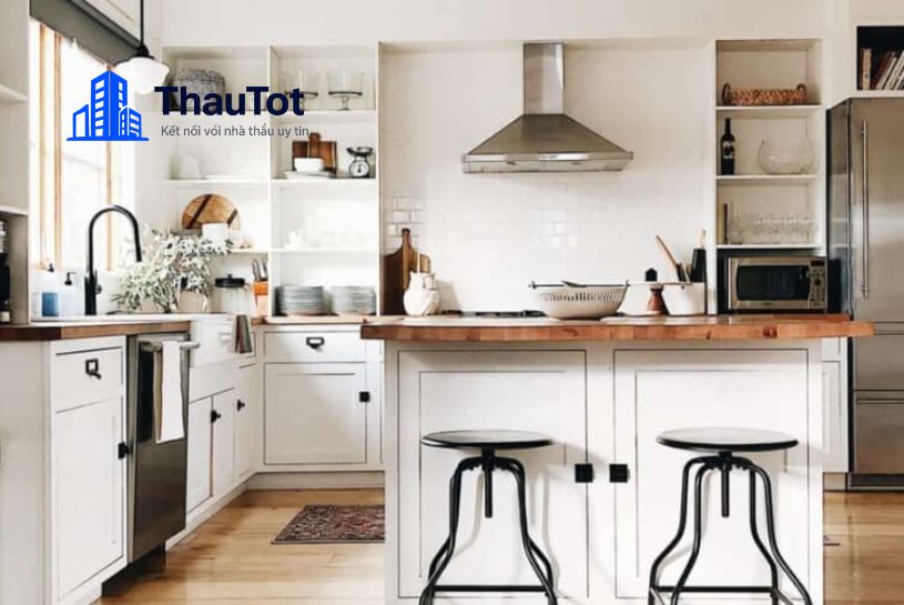 thiết kế nội thất nhà bếp biệt thự