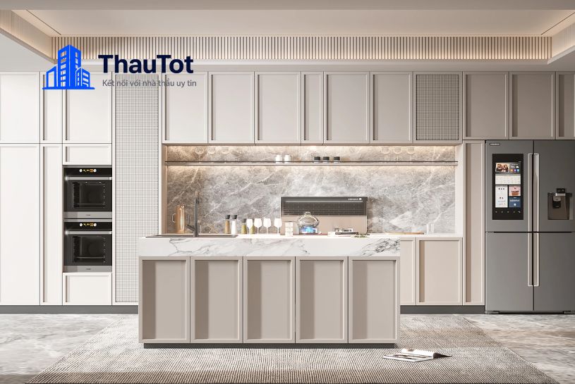 thiết kế nội thất nhà bếp chung cư