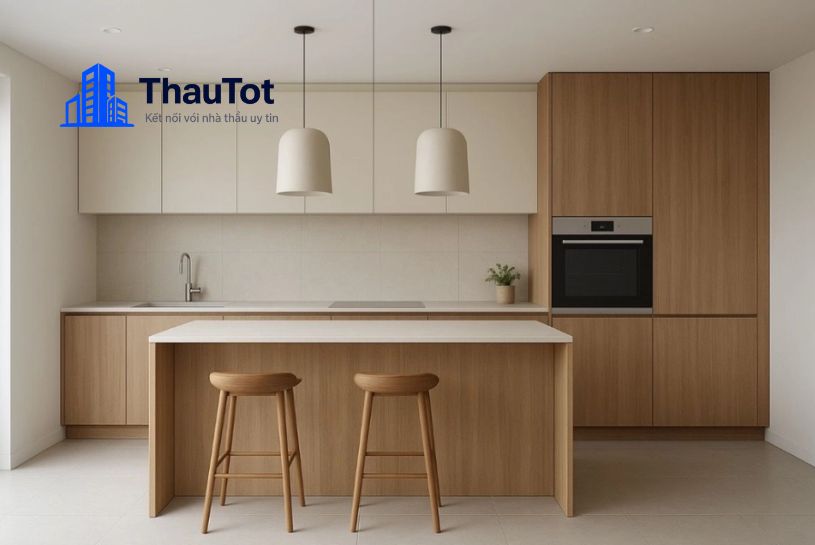 thiết kế nội thất nhà bếp chung cư