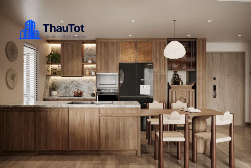 thiết kế nội thất nhà bếp chung cư