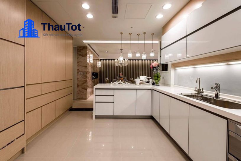 thiết kế nội thất nhà bếp chung cư