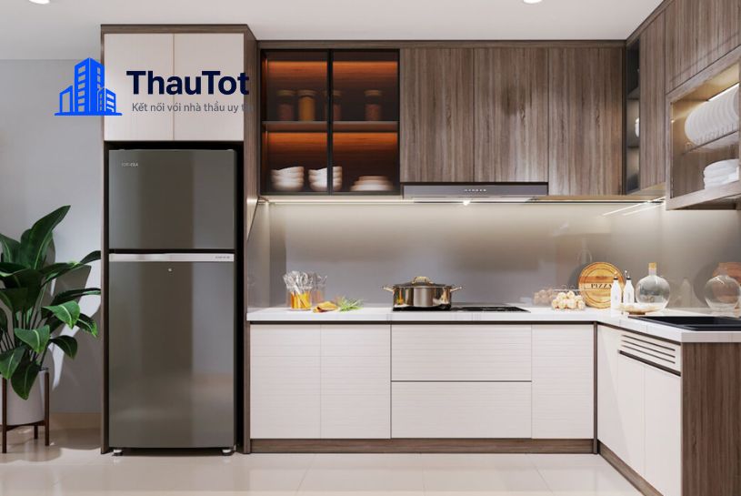 thiết kế nội thất nhà bếp chung cư