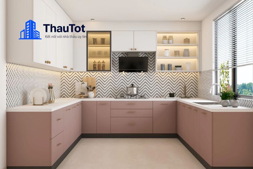 thiết kế nội thất nhà bếp chung cư