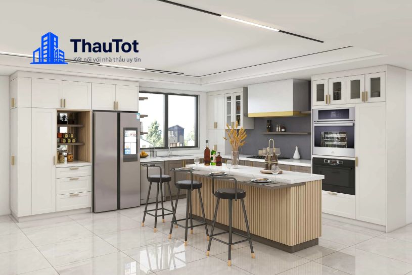 thiết kế nội thất nhà bếp chung cư