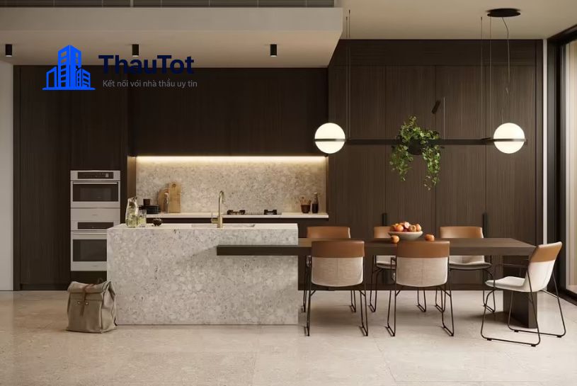 thiết kế nội thất nhà bếp chung cư