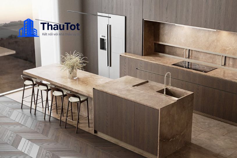 thiết kế nội thất nhà bếp chung cư