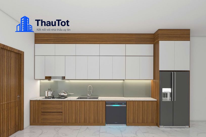 thiết kế nội thất nhà bếp chung cư